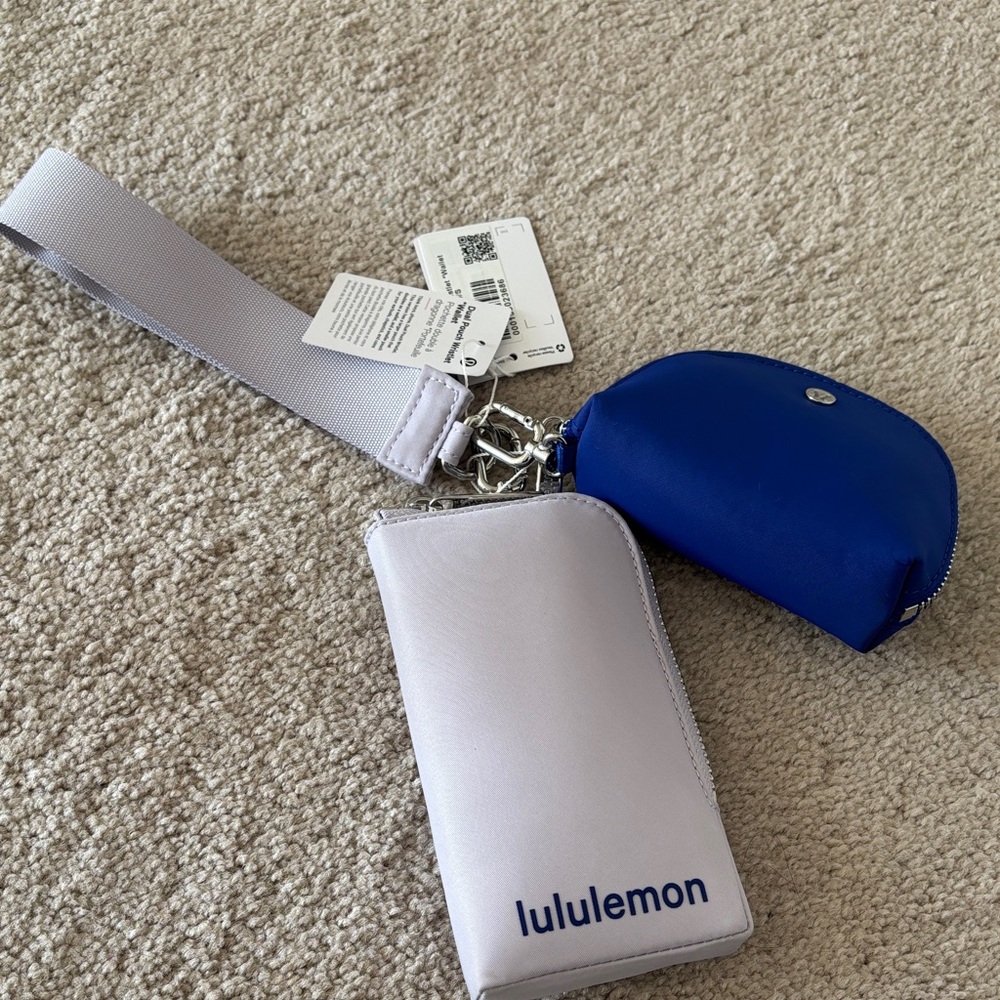 lululemon dual pouch wristlet wallet nwt